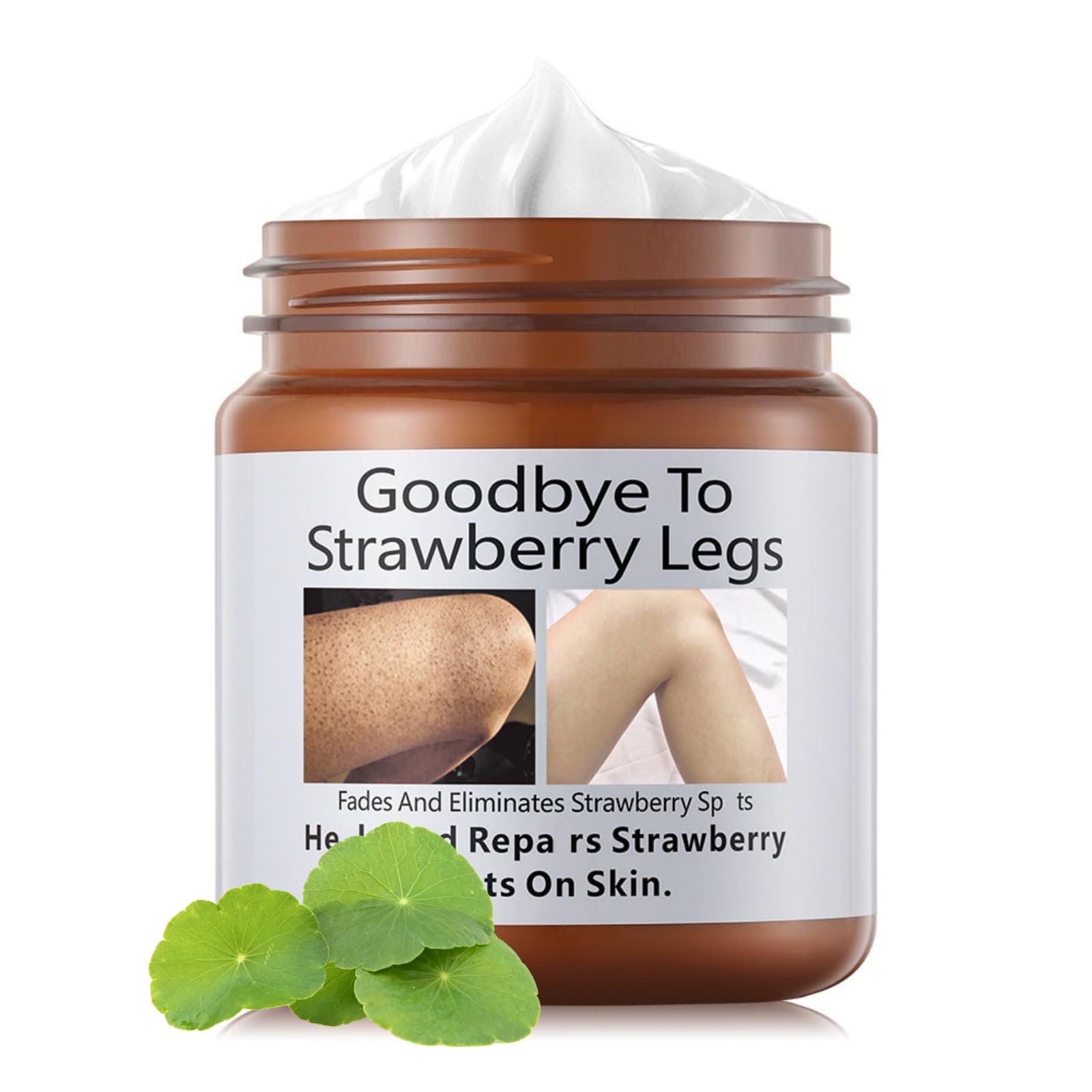 Strawberry Legs Treatment For Women - Bri-gh-tening Body Cream - Kera-tosis Pil-aris Treatment Lotion for Dry Skin - Strawberry Skin Treatment Body Moisturizer - Rough and Bumpy Skin Lotion