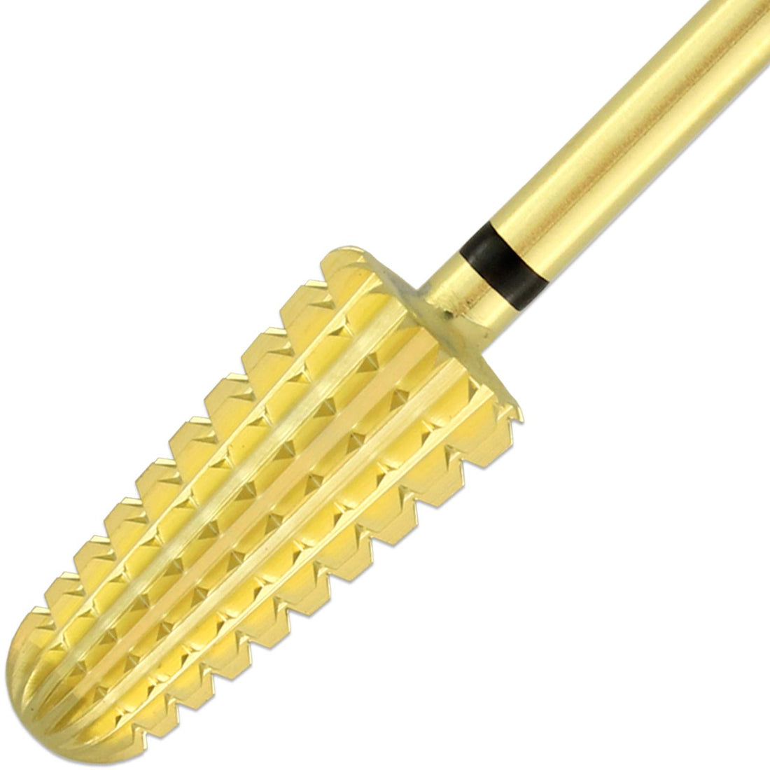Upgraded PANA Volcano Nail Carbide Bit - Two Way Rotate use for Both Left and Right Handed use - Fastest remove Acrylic or Gel – For Manicure Drill Machine - 3/32 (Extra Coarse - XC, GOLD)