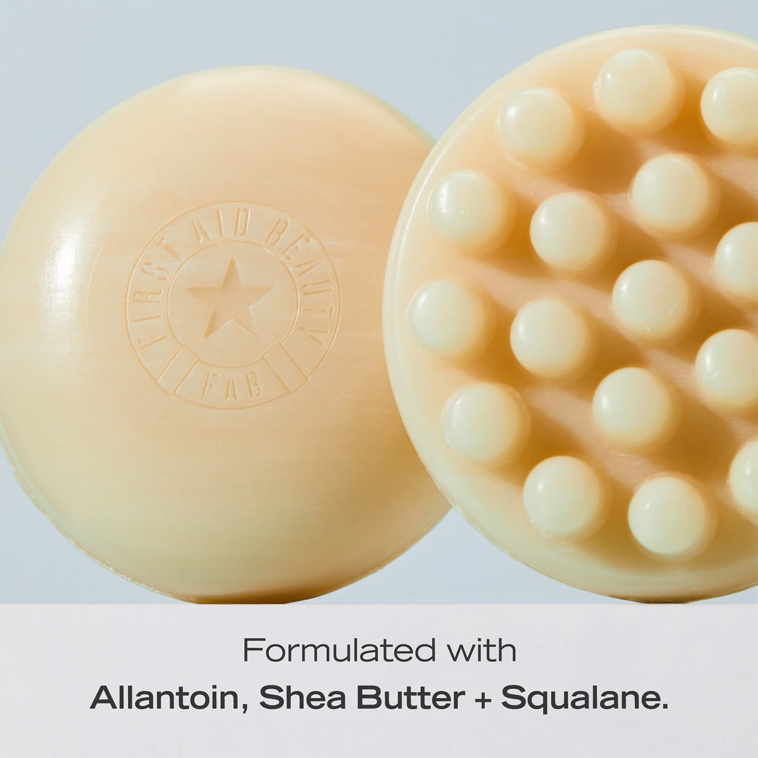 First Aid Beauty - Gentle Cleansing Bar, Luxurious Soap Bar, Body Wash with Squalane, Allantoin, and Shea Butter for Smooth, Clean Skin, Fragrance-Free, Safe for Sensitive Skin, 4.5 oz