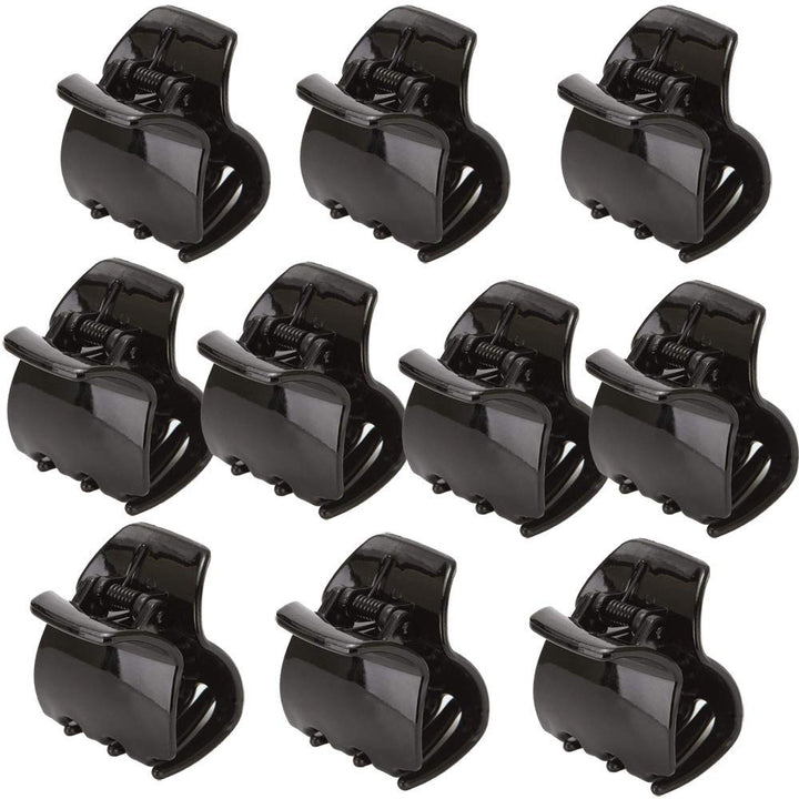 Yishenyishi 10 Pack Black Jaw Clips For Thick Hair, Non-slip Hair Claw Clip for Women and Girls (Medium 2)