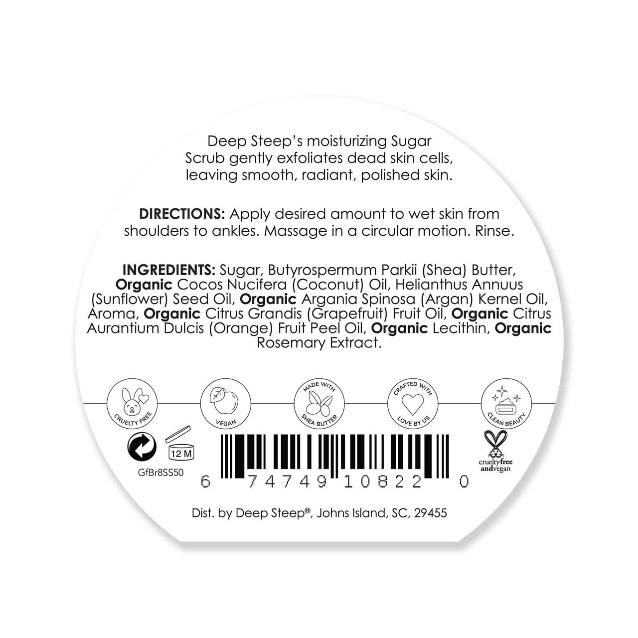 Deep Steep Sugar Scrub, Grapefruit Bergamot, 8 Ounce