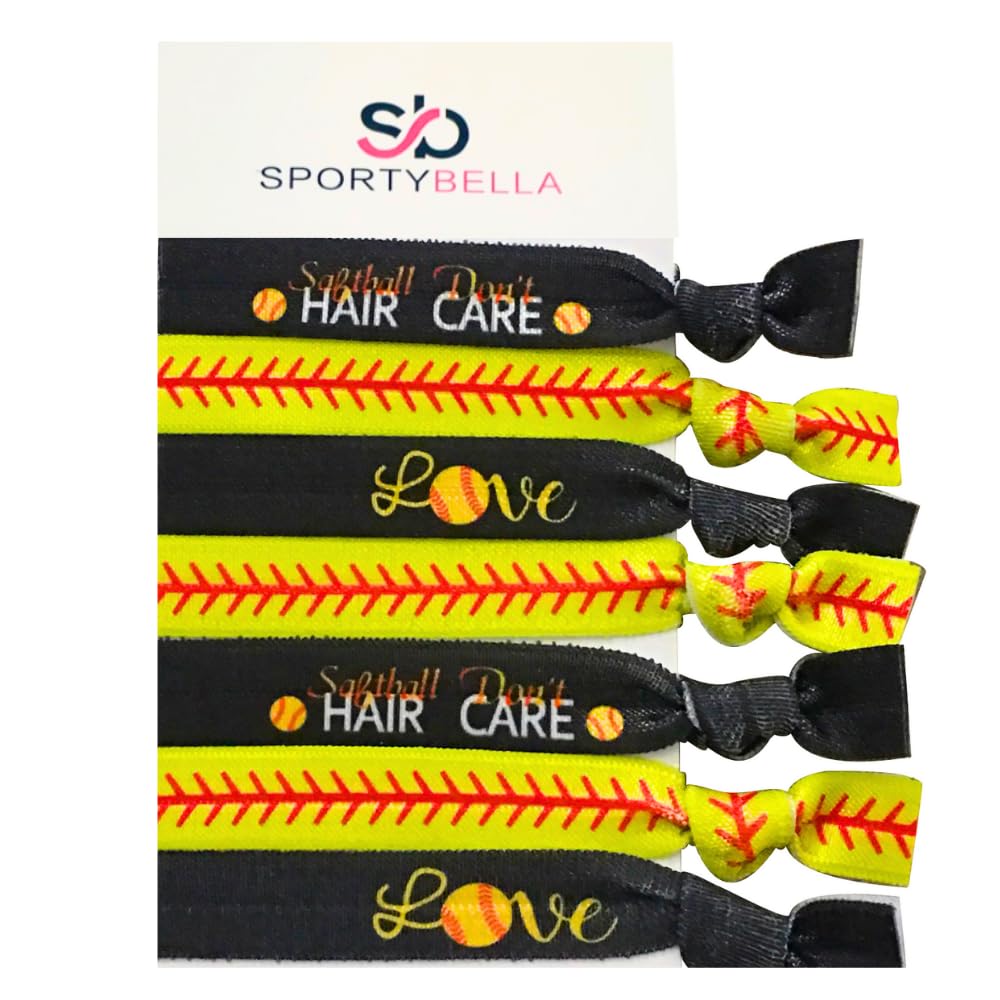 Infinity Collection Infinity Collection Softball Hair Accessories, Girls Softball Hair Ties, Perfect Softball Player and Softball Teams