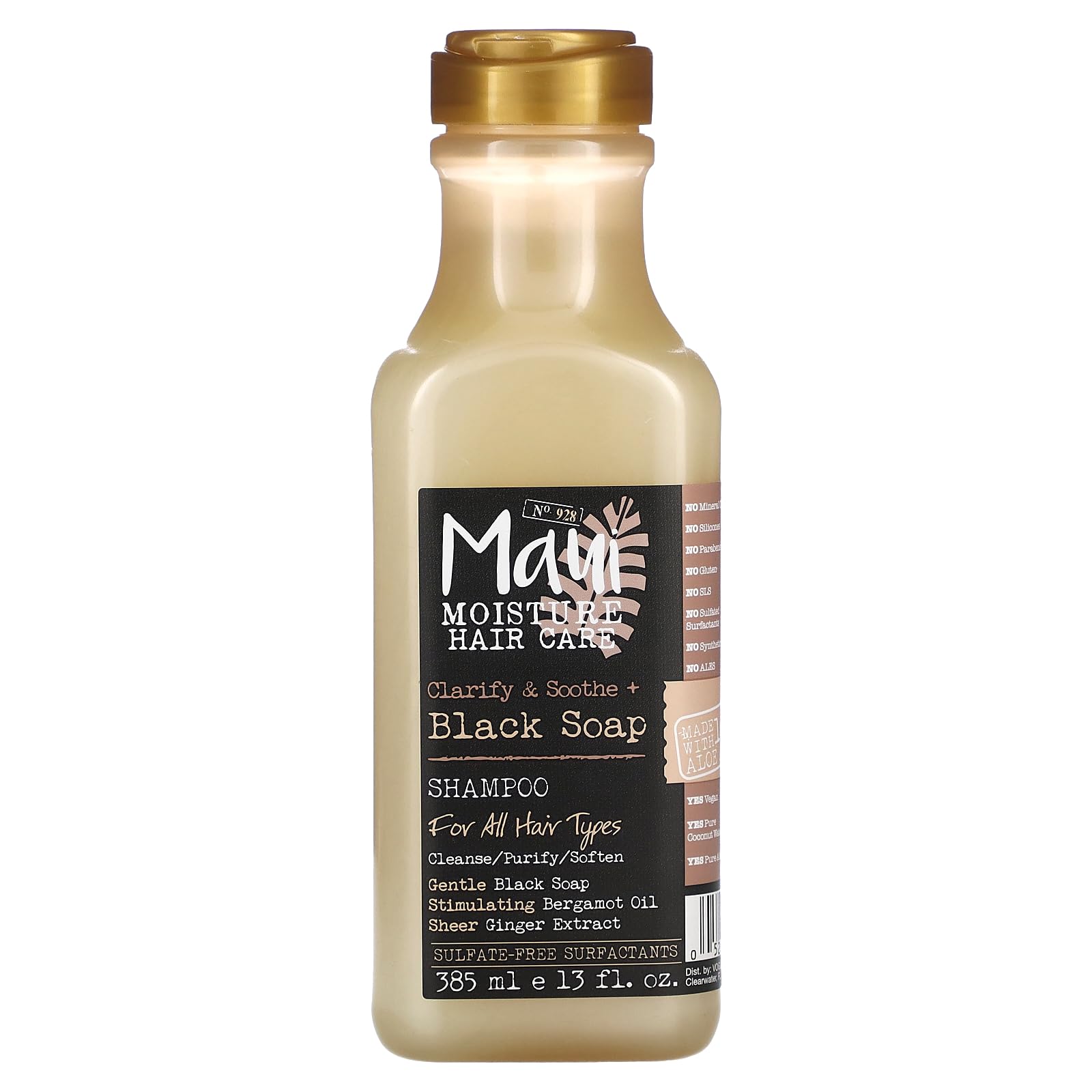 Maui Clarify & Soothe + Black Soap Shampoo, Hydrating, 13 fl oz