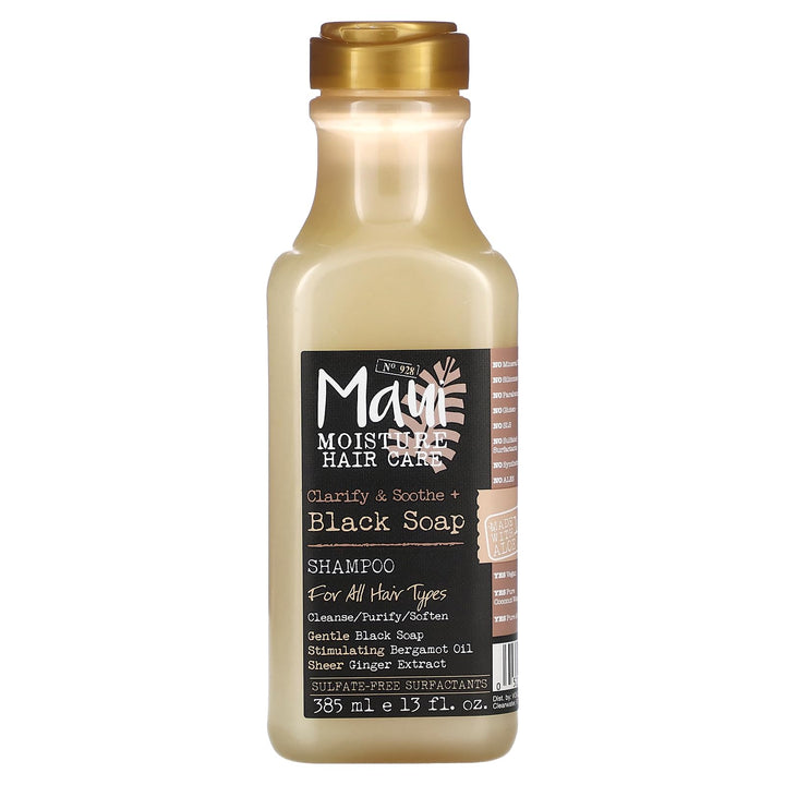 Maui Clarify & Soothe + Black Soap Shampoo, Hydrating, 13 fl oz