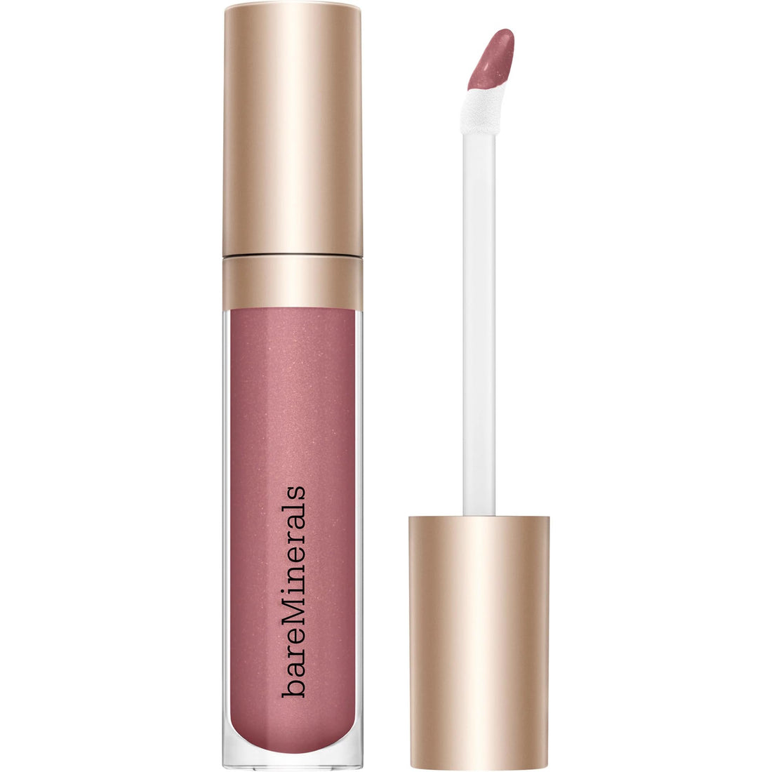 bareMinerals Mineralist Lip Gloss-Balm, Hydrating LipGloss + Balm Hybrid, Sheer Glossy, No Stickiness, Improves Smoothness, Vegan, AE Love (True Mauve)
