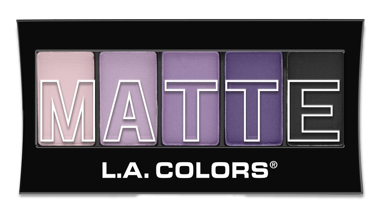 Purple Cashmere : L.A. Colors 5 Color Matte Eyeshadow, Purple Cashmere, 0.08 Ounce