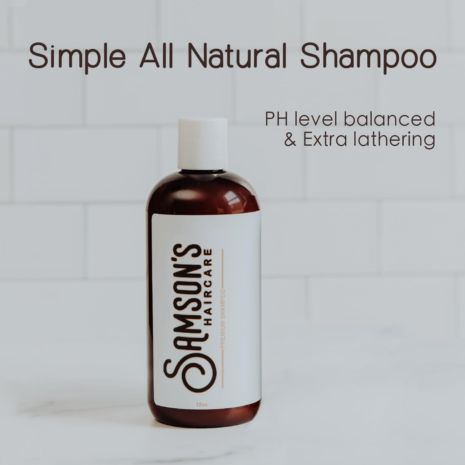 SAMSON'S HAIRCARE Lathering Shampoo, Safe Ingredients, Skin and Color Safe pH Level, 12oz