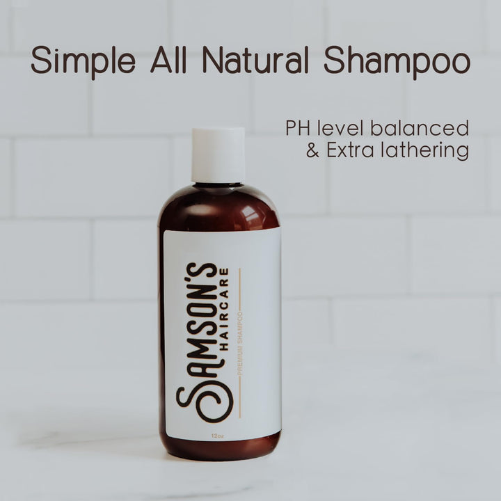 SAMSON'S HAIRCARE Lathering Shampoo, Safe Ingredients, Skin and Color Safe pH Level, 12oz