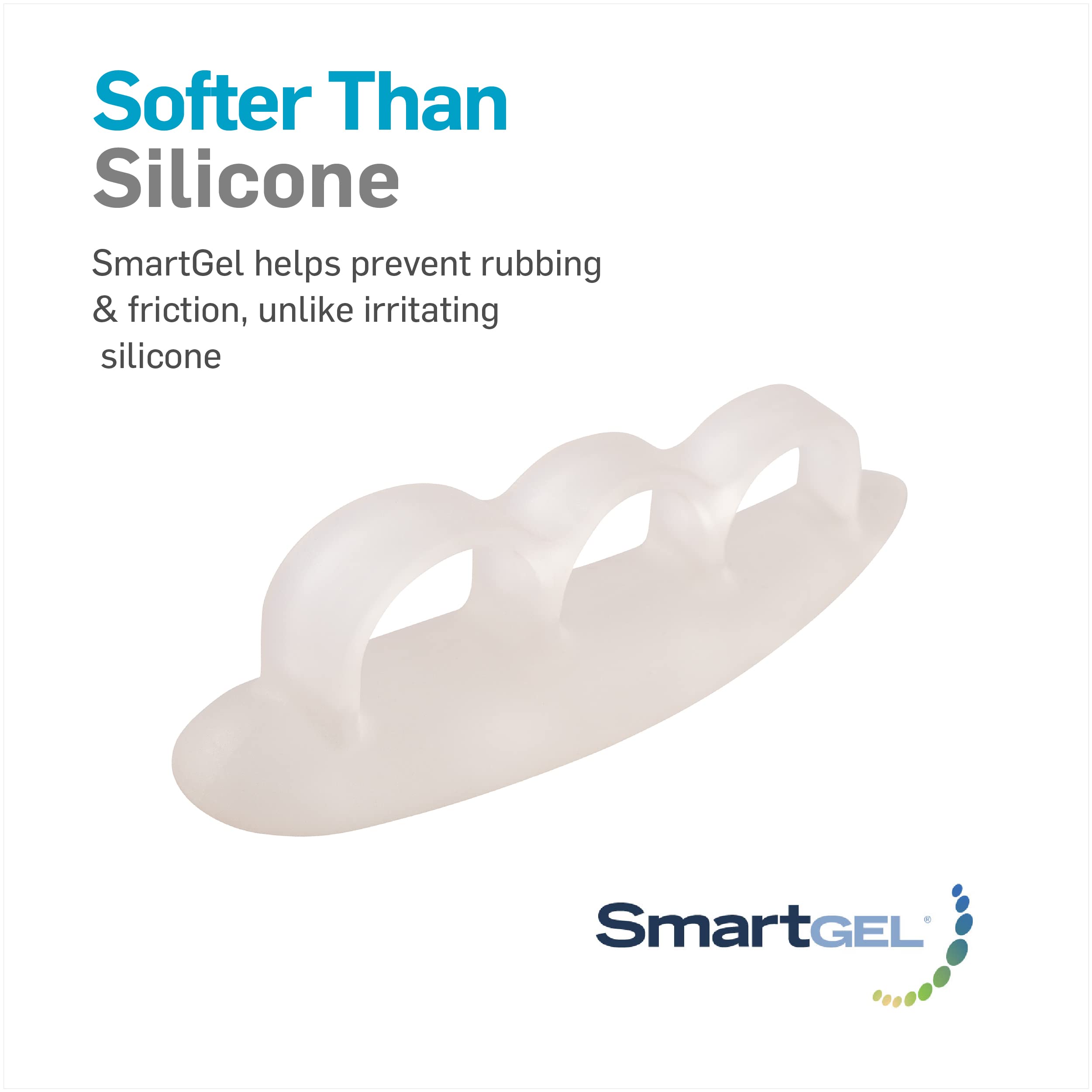 NatraCure Gel Hammer Toe Crest Pads (Left/Right) - 2 Pairs – (Toe Straightening Cushion, For Mallet Toes and Overlapping Toes) - 3035-M RET 4PK