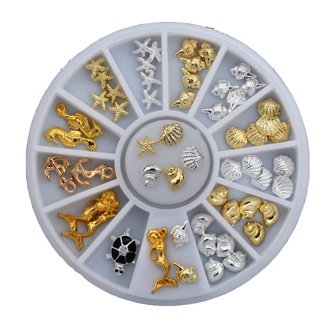 1 Box Seashell Starfish Mermaid 3 D Decorations Ocean Nail Deco