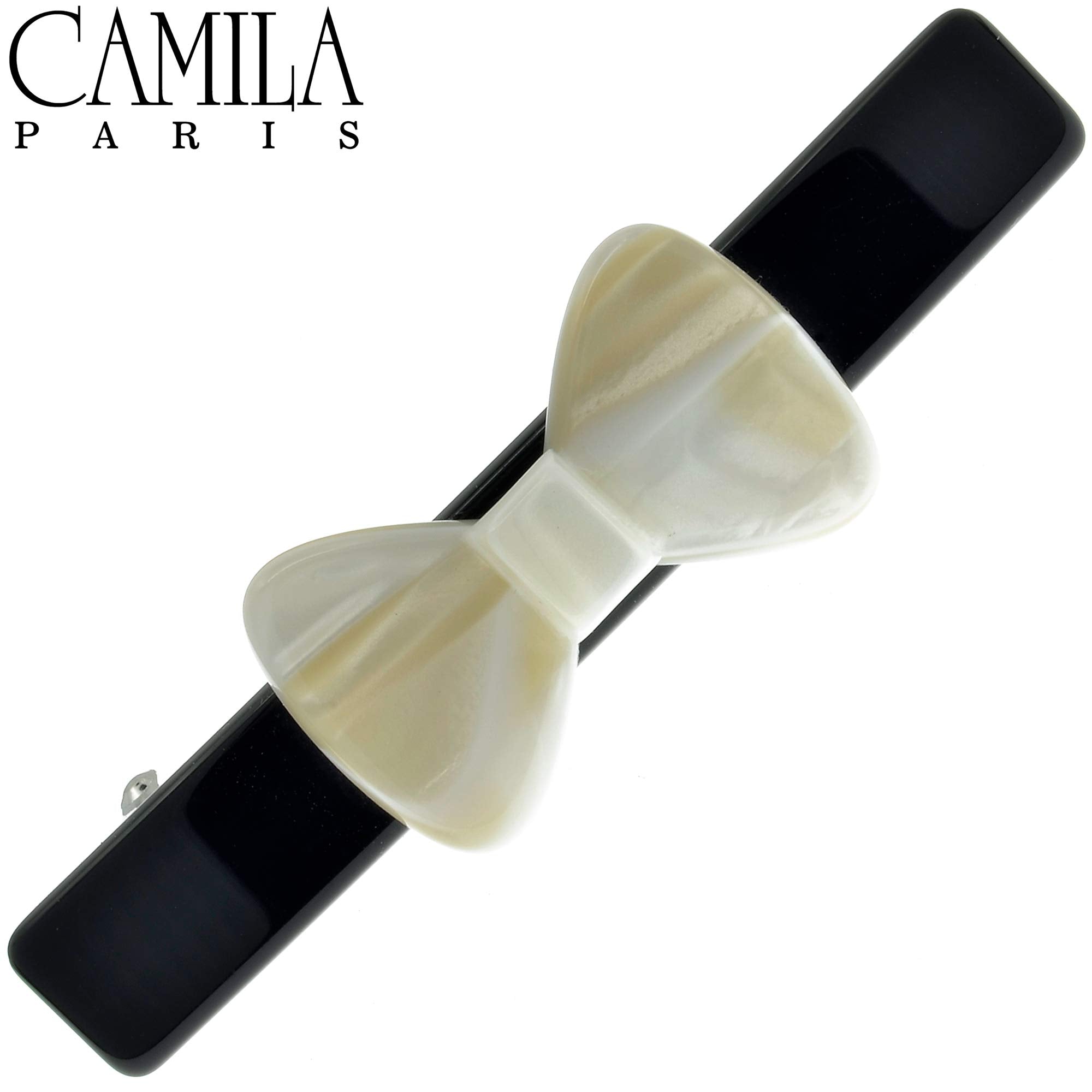 Camila Paris CP2244 French Hair Barrettes Clips for Girls, Handmade, Strong Hold Grip Hair Clips for Women, No Slip and Durable Styling Girls Hair Accessories, Made in France