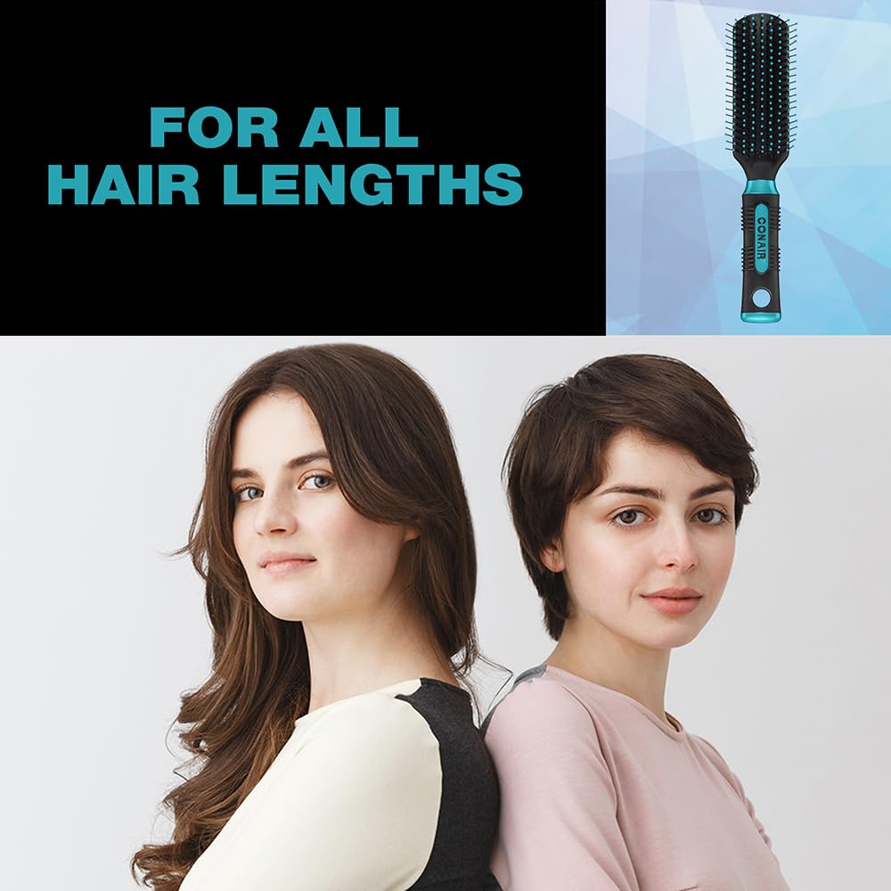 Conair Salon Results Detangling Hairbrush - For Men and Women, All Hair Types with Nylon Bristles