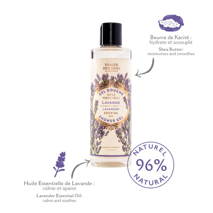 Panier des Sens Shower Gel - Relaxing Lavender - 8.4 fl.oz.