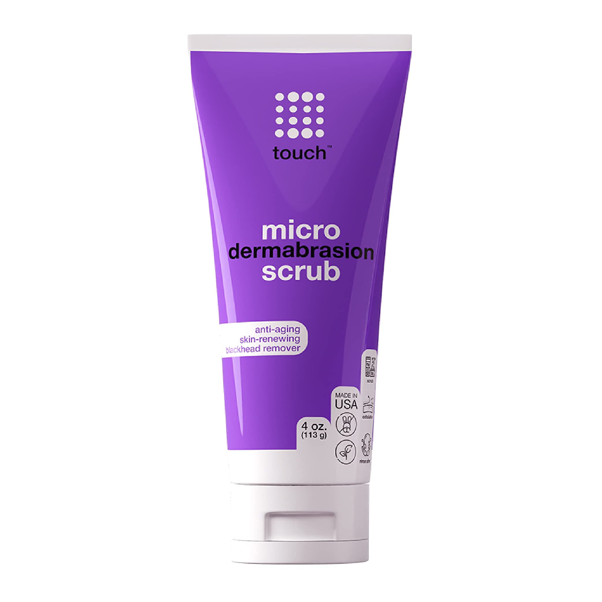 Microdermabrasion Facial Scrub & Face Exfoliator - Exfoliating Face Scrub Cream With Same Crystals Dermatologist Use - Large 4 Ounce Size - For Anti-Aging, Acne Scars, Dullness, Wrinkles, Pores