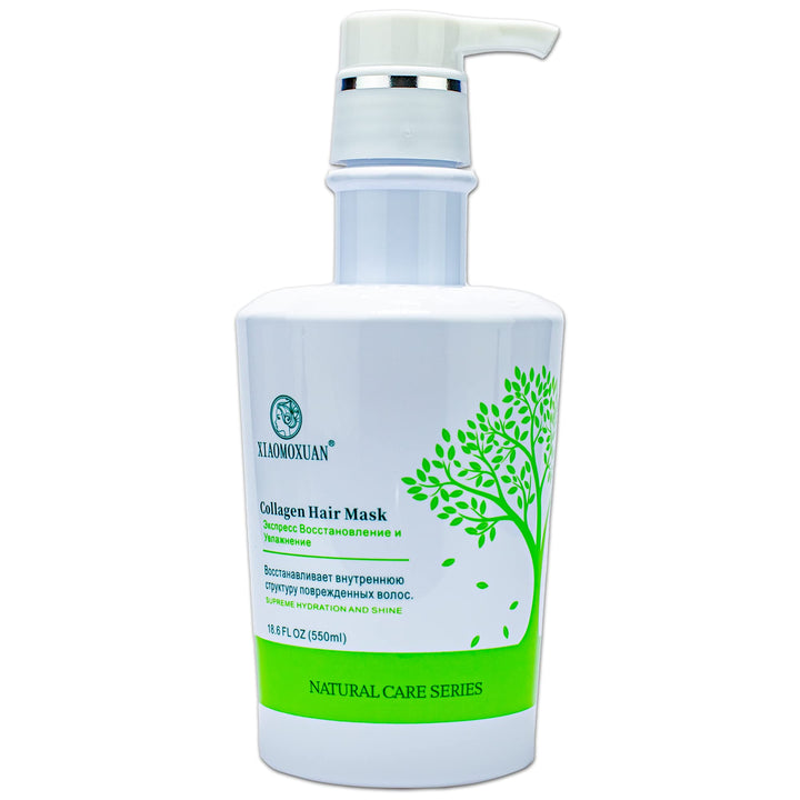 Xiaomoxuan Organic Plant-Based Collagen Hair Mask with Tea Tree Oil for Dry Damaged, Frizzy Hair - Split End Repair Treatment, Hydrating & Strengthening