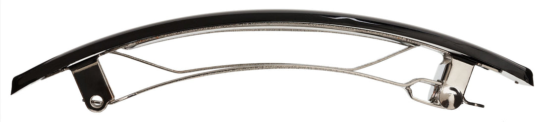 France Luxe Belle Casual Rectangle Barrette Black