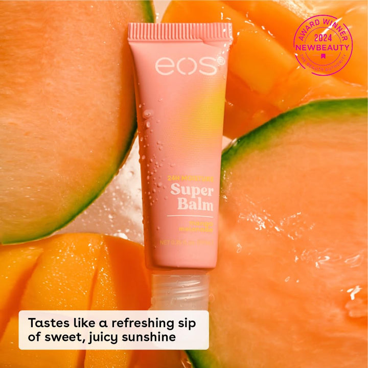eos 24H Moisture Super Balm- Watermelon Frosé & Mango Melonade, Lip Mask, Day or Night Lip Treatment, Made for Sensitive Skin, 0.35 fl oz, 2-Pack