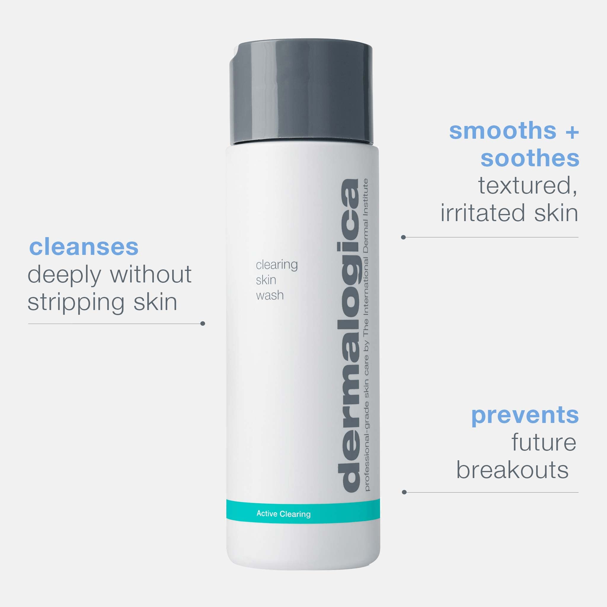 Dermalogica Clearing Skin Wash (8.4 Fl Oz) Anti-Aging Acne Face Wash - Natural Breakout Clearing Foam with Salicylic Acid and Tea Tree Oil