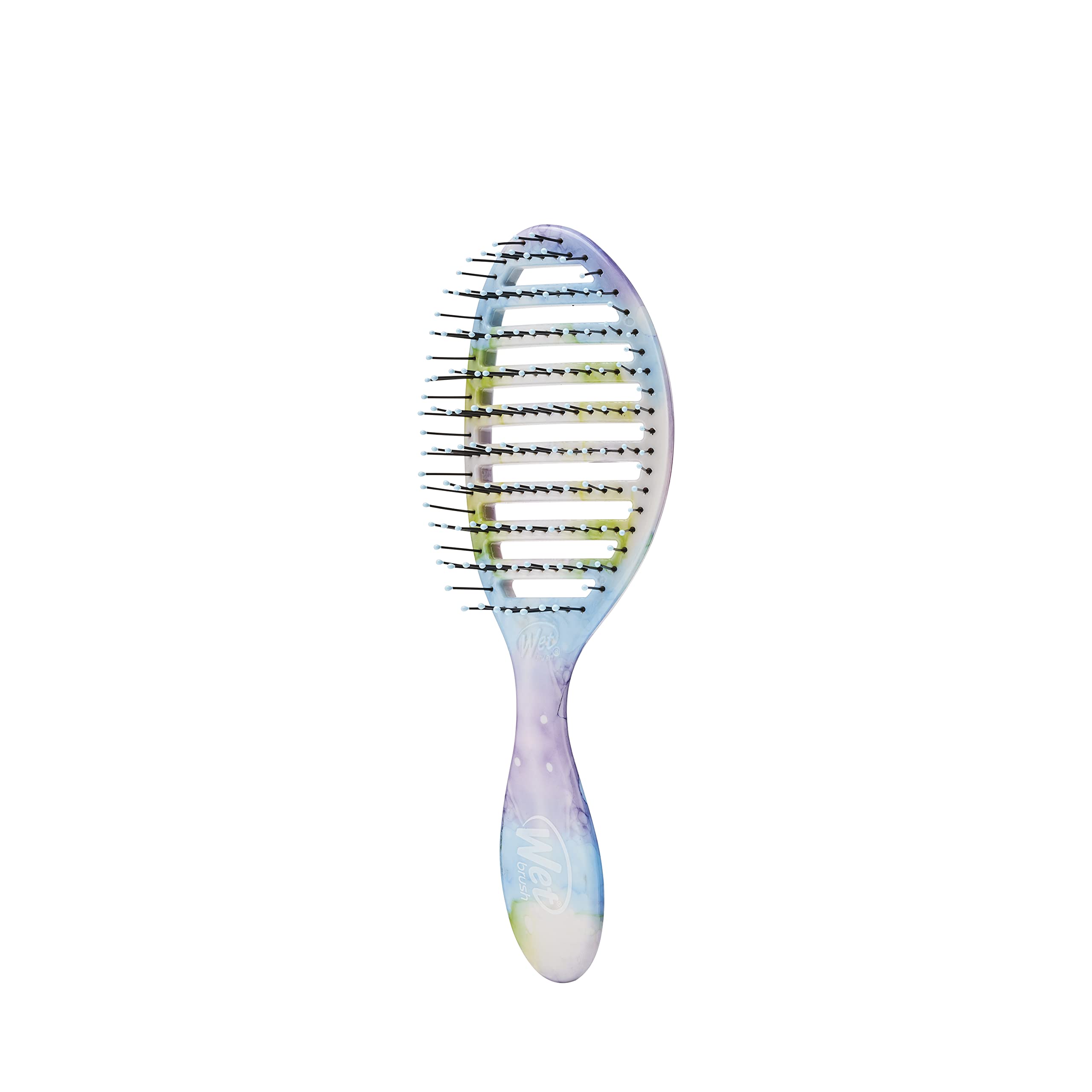 Wet Brush Speed Dry Hair Brush - Color Wash, Splatter - Vented Design and Ultra Soft HeatFlex Bristles Are Blow Dry Safe With Ergonomic Handle Manages Tangle and Uncontrollable Hair - Pain-Free