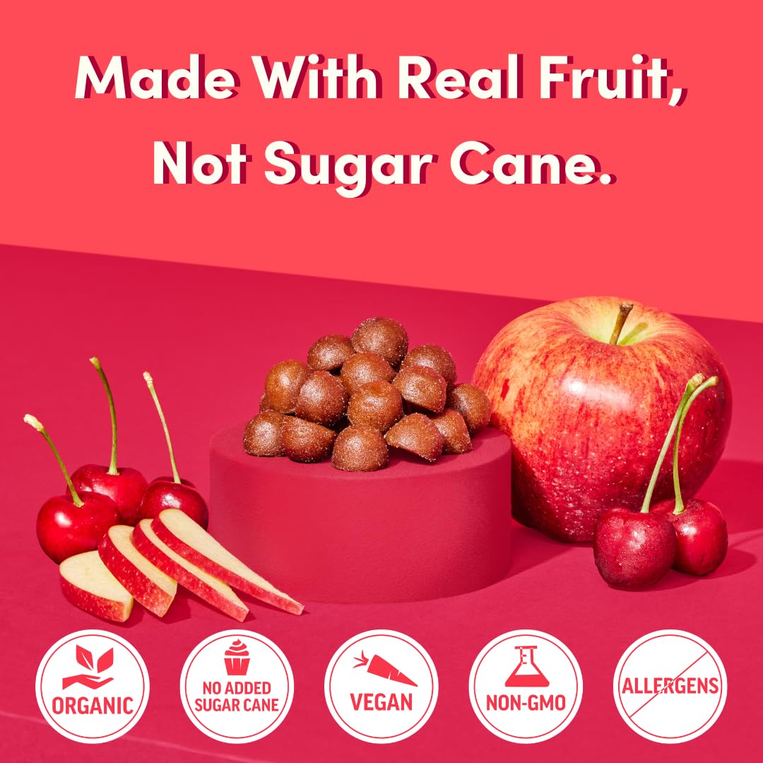 Llama Naturals Real Fruit Gummy Vitamins for Men | No Added Sugar Cane | Whole Food Multivitamin Gummies | Vegan, Organic, Chewable | 120 ct | 30 Day Supply | Cherry