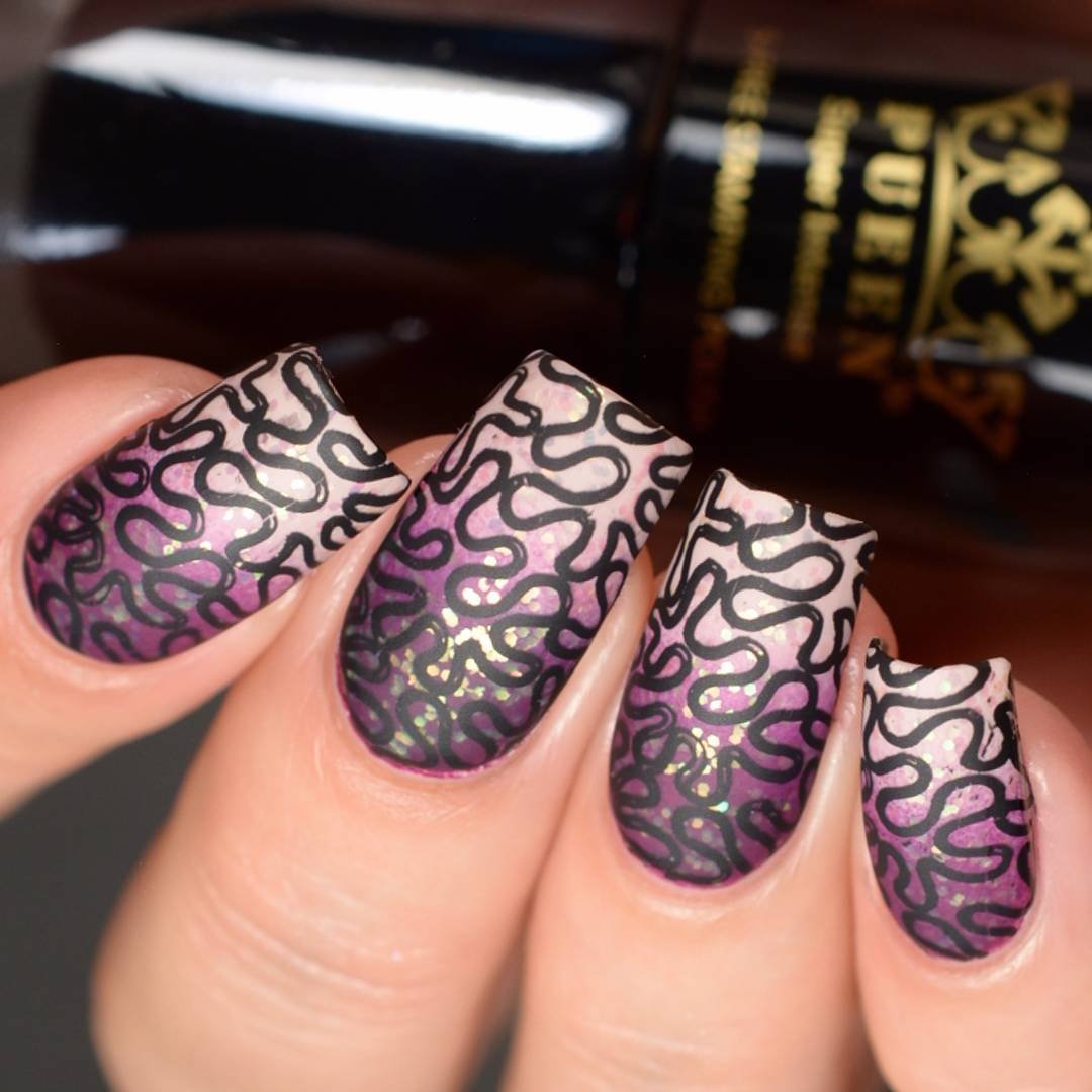 PUEEN Nail Art Stamping Plate - Fairytale Lover 02 - 125x65mm Unique Nailart Polish Stamping Manicure Image Plates Accessories Kit BH000662