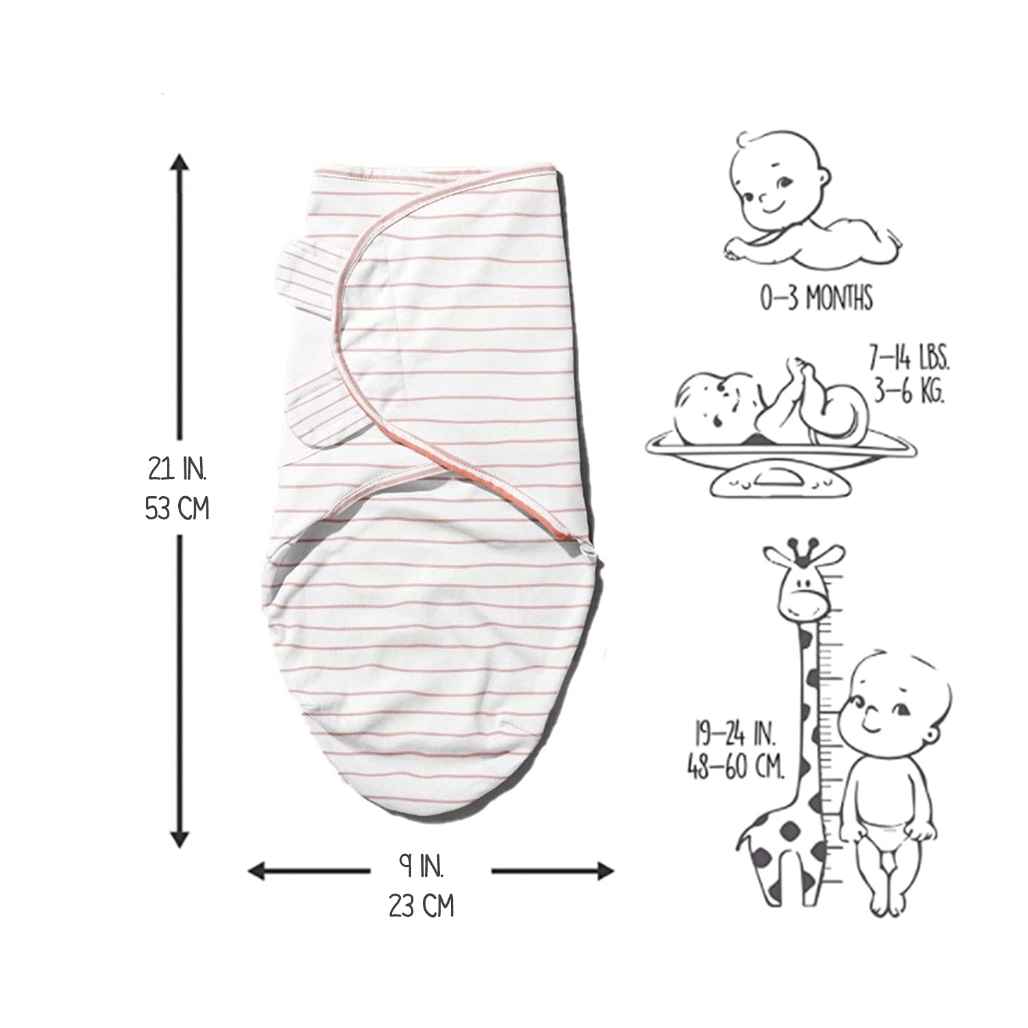 Bum Chicoo Newborn Baby Swaddle wrap – Pack of 3, Made of Pure Organic Cotton for 0-3 Months Baby