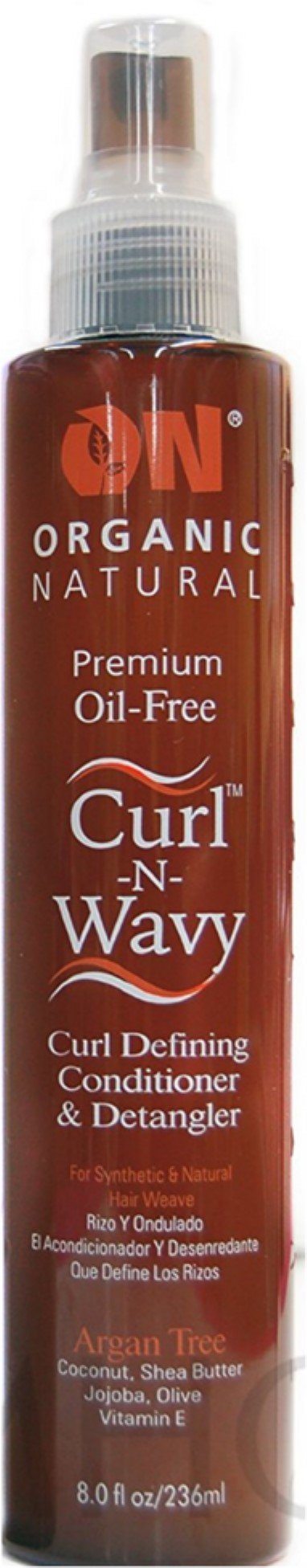 On Natural On Curl & Wavy Curl Defining Conditioner & Detangler, Argan Tree, 8oz, 8 Oz