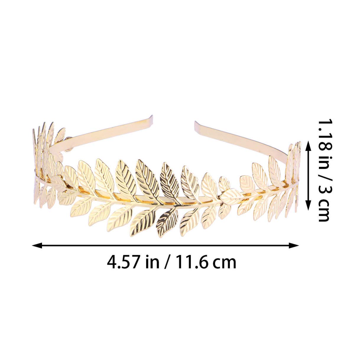 UEETEK Roman Goddess Headband Leaf Bridal Hairband Crown Gold