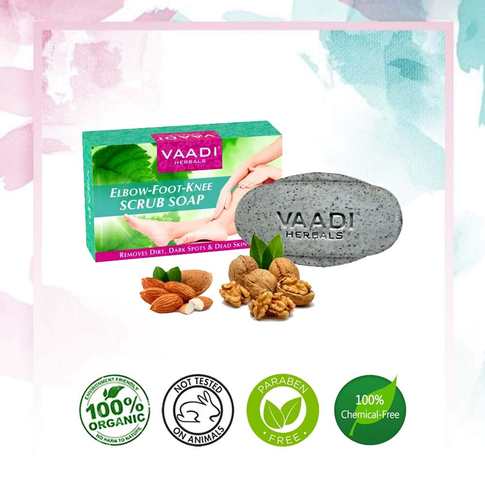 Vaadi Herbals Elbow Foot Knee Scrub Soap 6x75g