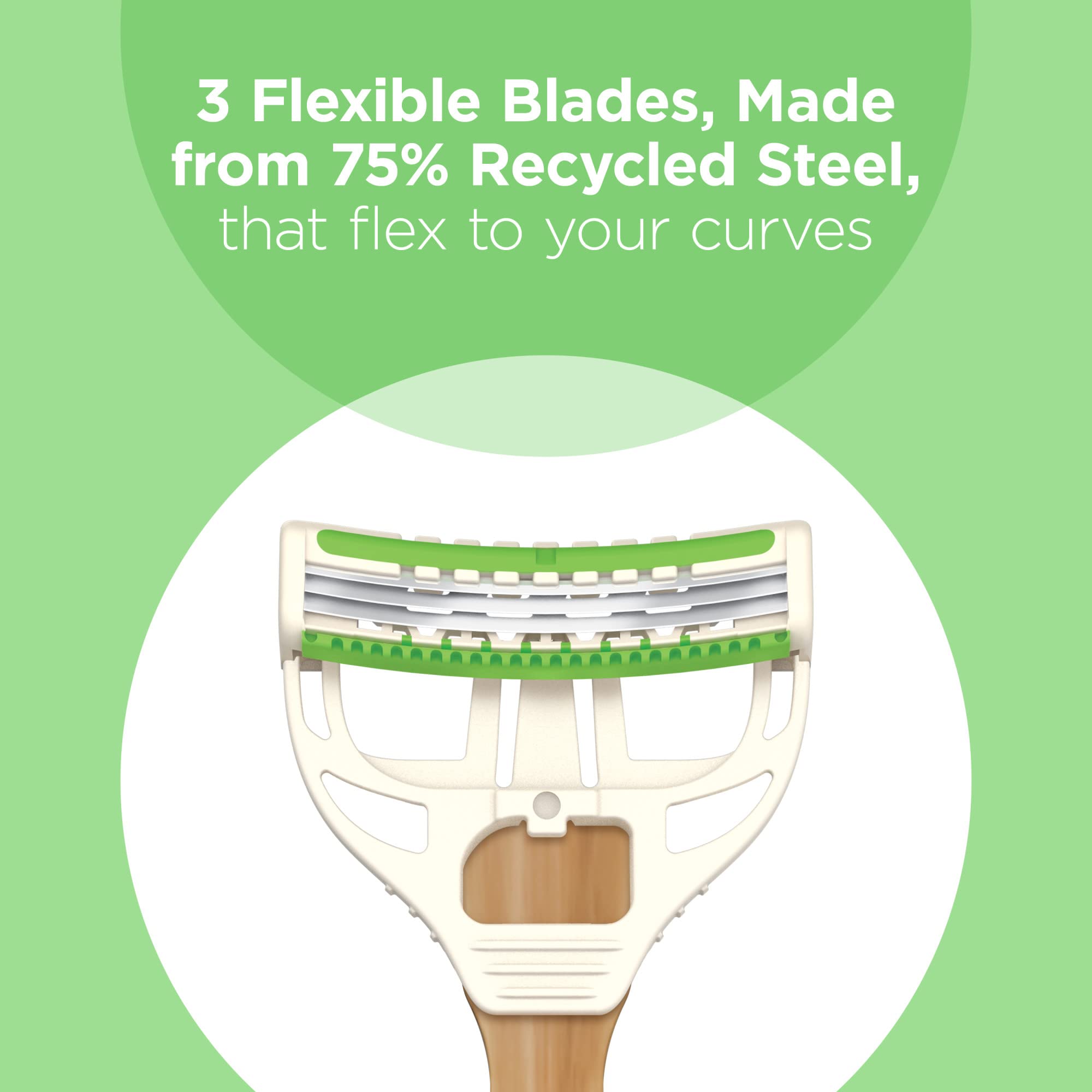 Schick Intuition Bamboo Disposable Razors for Women, 3ct