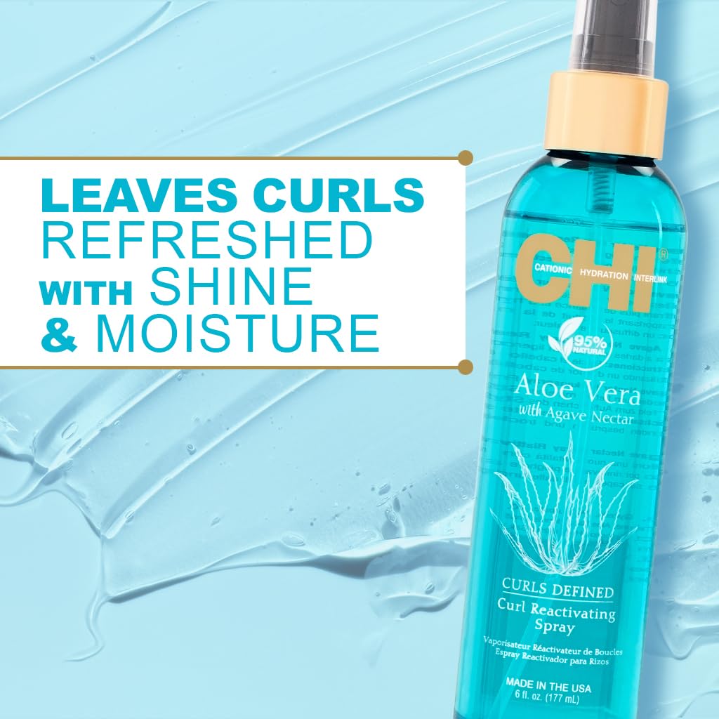 CHI Aloe Vera with Agave Nectar Curls Defined Curl Reactivating Spray 177ml/6oz