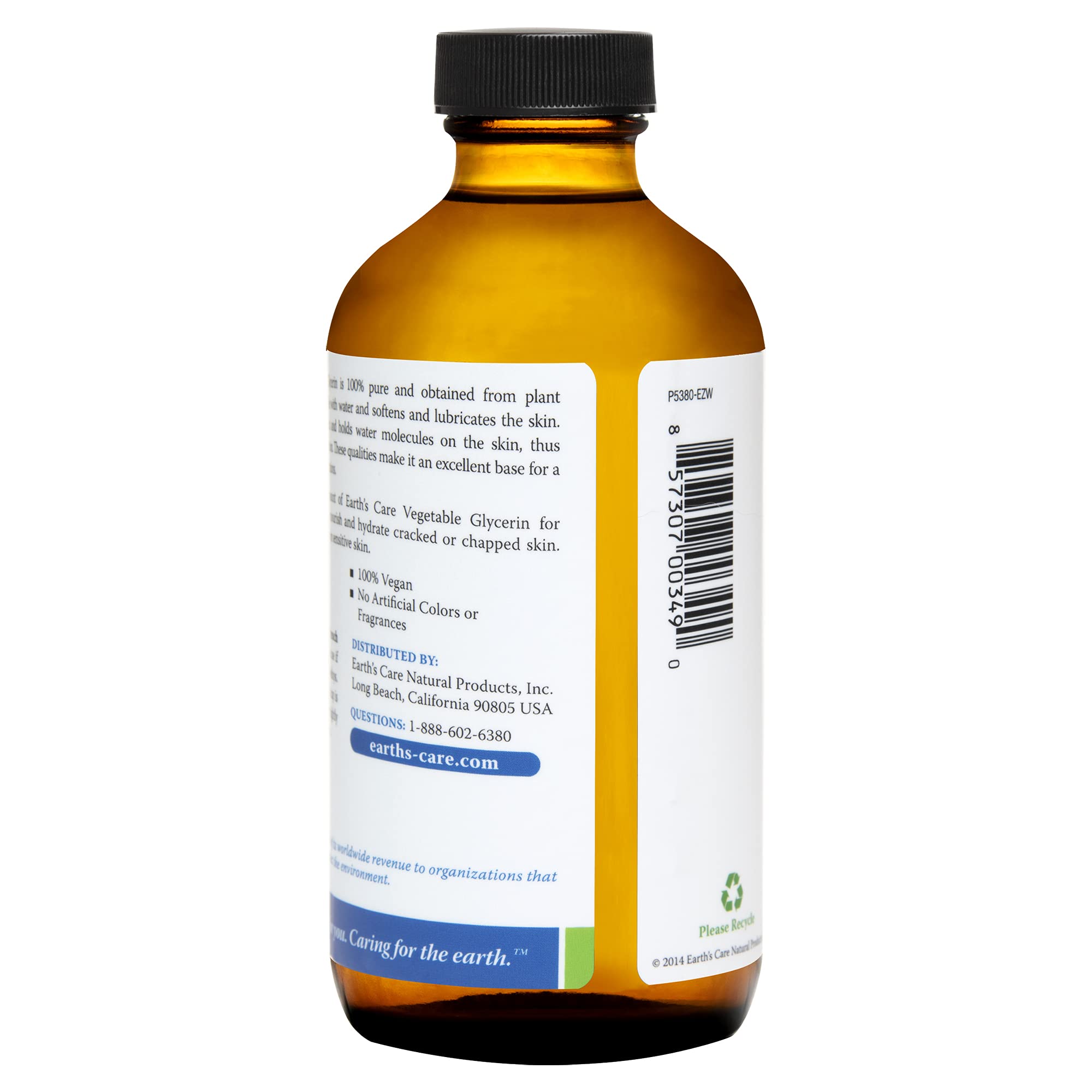 100% Natural Vegan Glycerin - 8 fl oz by Earth's Care