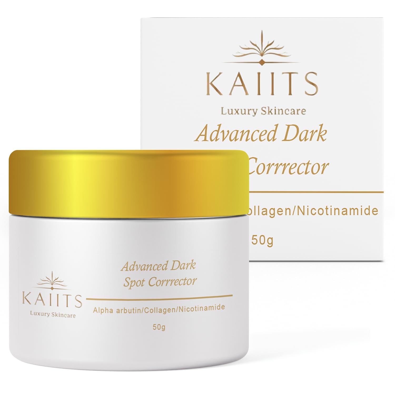 KAIITS Advanced Dark Spot Corrector for Face, Neck, Intimate areas, Inner thighs with Alpha Arbutin, Nicotinamide, & collagen. - Triple-Power Formula for Even, Youthful Skin! 1.7 Oz.