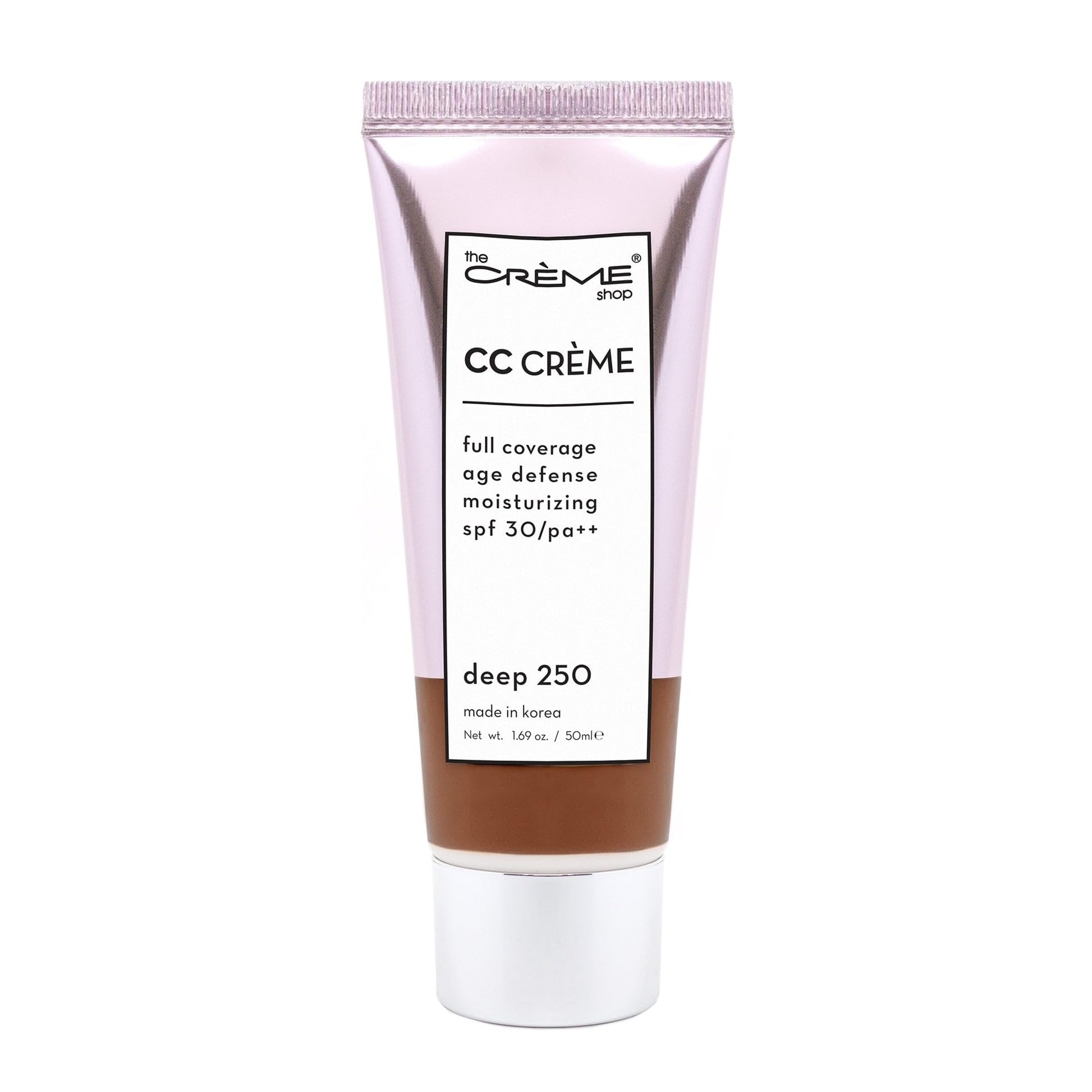 The Creme Shop Color-Adapting Makeup Infused with Kokum Butter, Grapeseed Oil, Cica, Vitamin C, and Aloe Leaf Extract - Full Coverage, Hydrating, SPF 30 - Inclusivity in Every Shade – DEEP 250