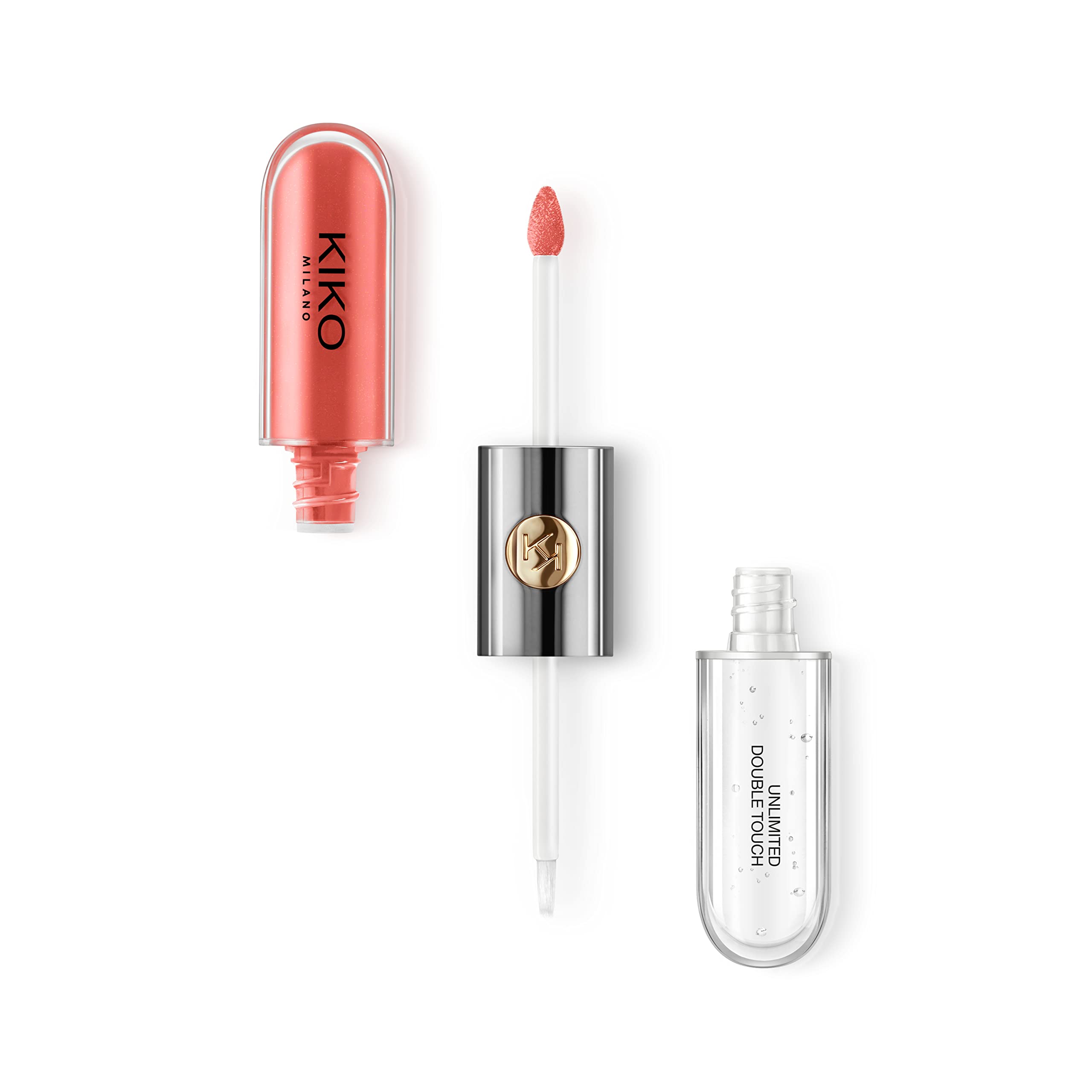 Kiko MILANO - Unlimited Double Touch 114 Liquid lipstick with a bright finish in a two-step application. Lasts up to 12 hours*. No-transfer base colour.