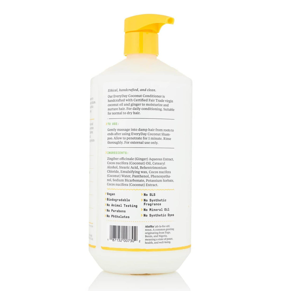 Alaffia - EveryDay Coconut - Hydrating Conditioner, Purely Coconut, 32 Ounces