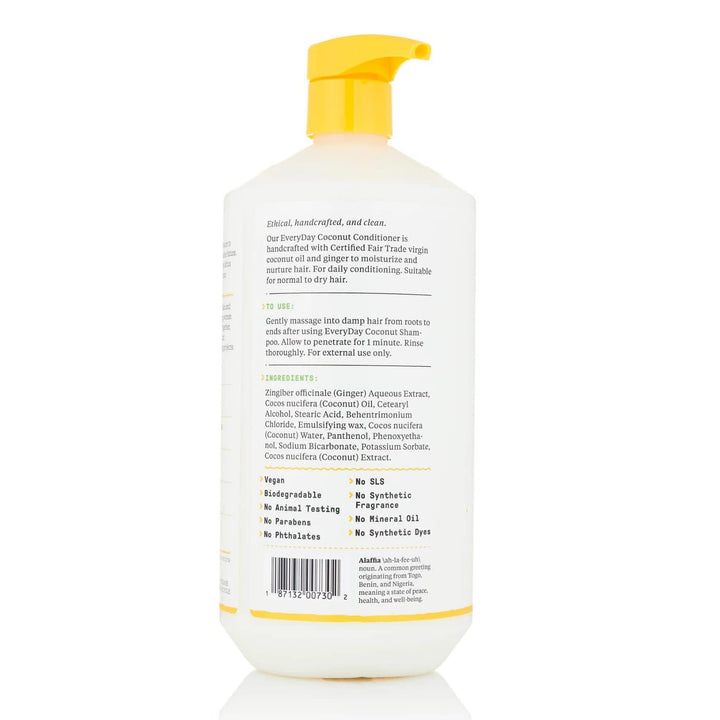Alaffia - EveryDay Coconut - Hydrating Conditioner, Purely Coconut, 32 Ounces