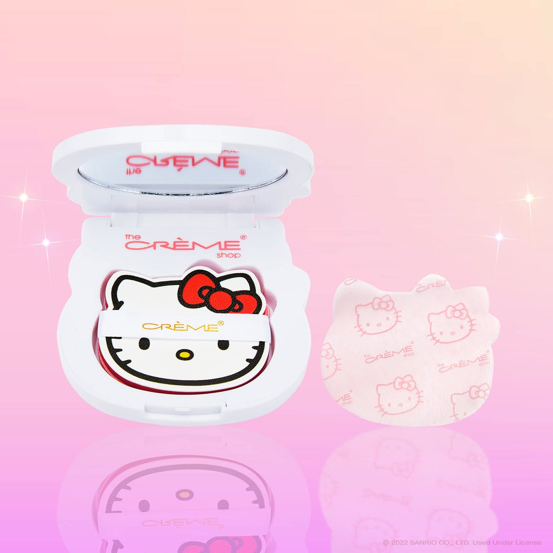 The Creme Shop Hello Kitty Mattifying Blotting Paper + Reusable Mirror Compact (Limited Edition), Pack of 1, 1.0 Count