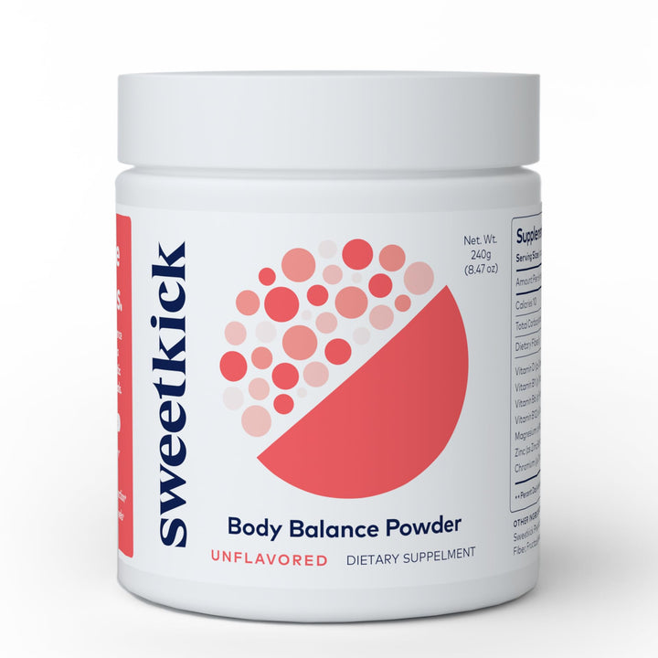 Sweetkick Sugar Craving Suppressant - Multivitamin Powder, Stop Sugar Cravings Supplement, Prebiotic Powder, Prebiotic Drink and Gut Health Powder - Prebiotic Blend, Unflavored (30 Servings)