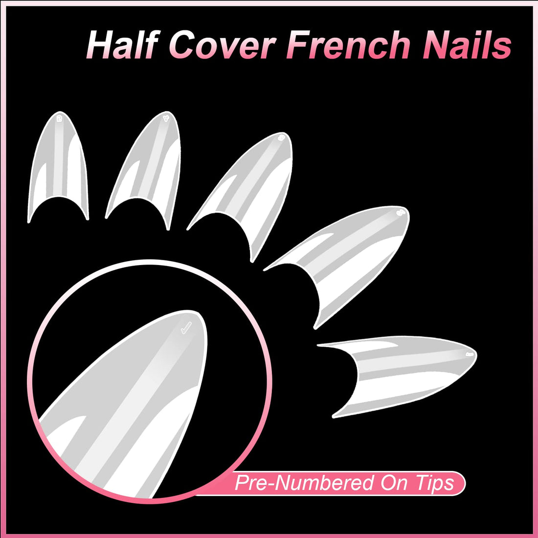 Natural Stiletto Nail Tips Half Cover Acrylic False Nail Tips MEKK 600PCS Fake Nail Tips for Nail Salons and DIY Nail Art at Home,10Sizes ââ‚¬¦