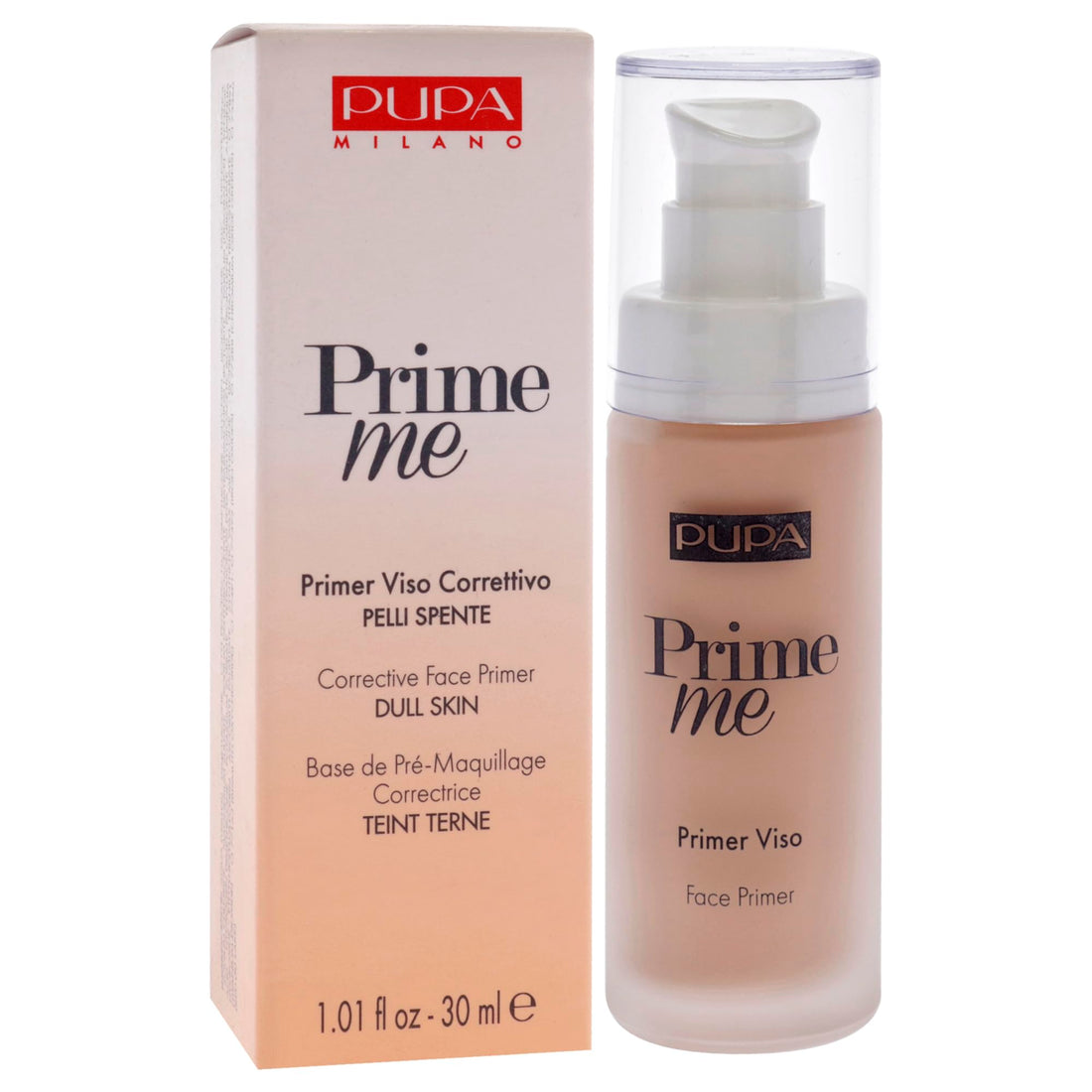 PUPA Milano Prime Me Corrective Face Primer - 005 Peach For Women 1 oz Primer, Ivory
