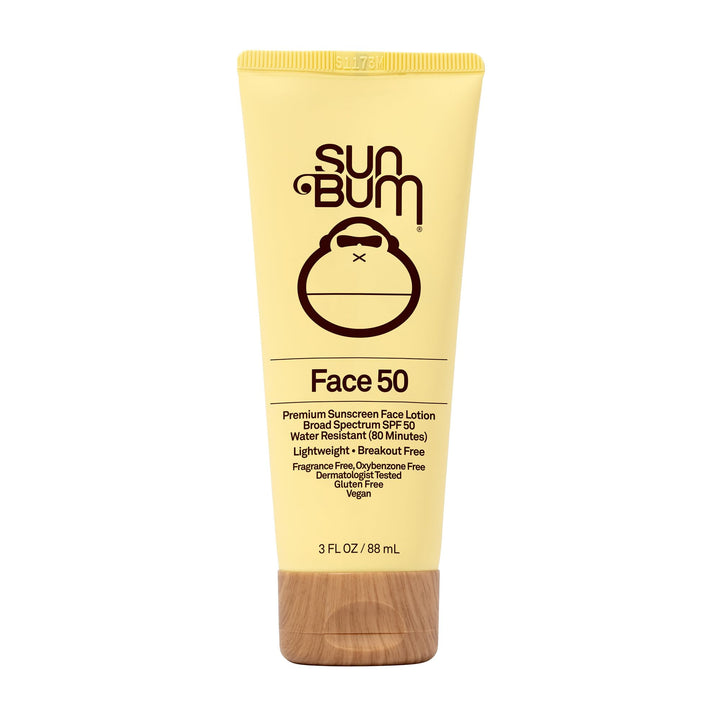 Sun Bum Original SPF 50 Sunscreen Face Lotion | Broad Spectrum Moisturizing Facial Sunblock with Vitamin E | Oil Free | Hawaii 104 Act Compliant (Octinoxate & Oxybenzone Free) | Travel Friendly | 3 oz