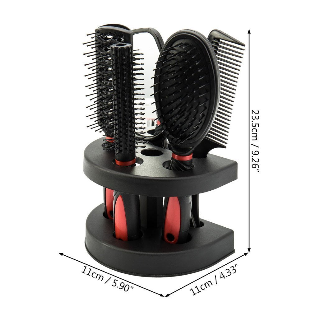 Healthcom Hairs Combs Salon Hairdressing Styling Tool Hair Cutting Brushes Sets Dressing Comb Kits,Set of 5