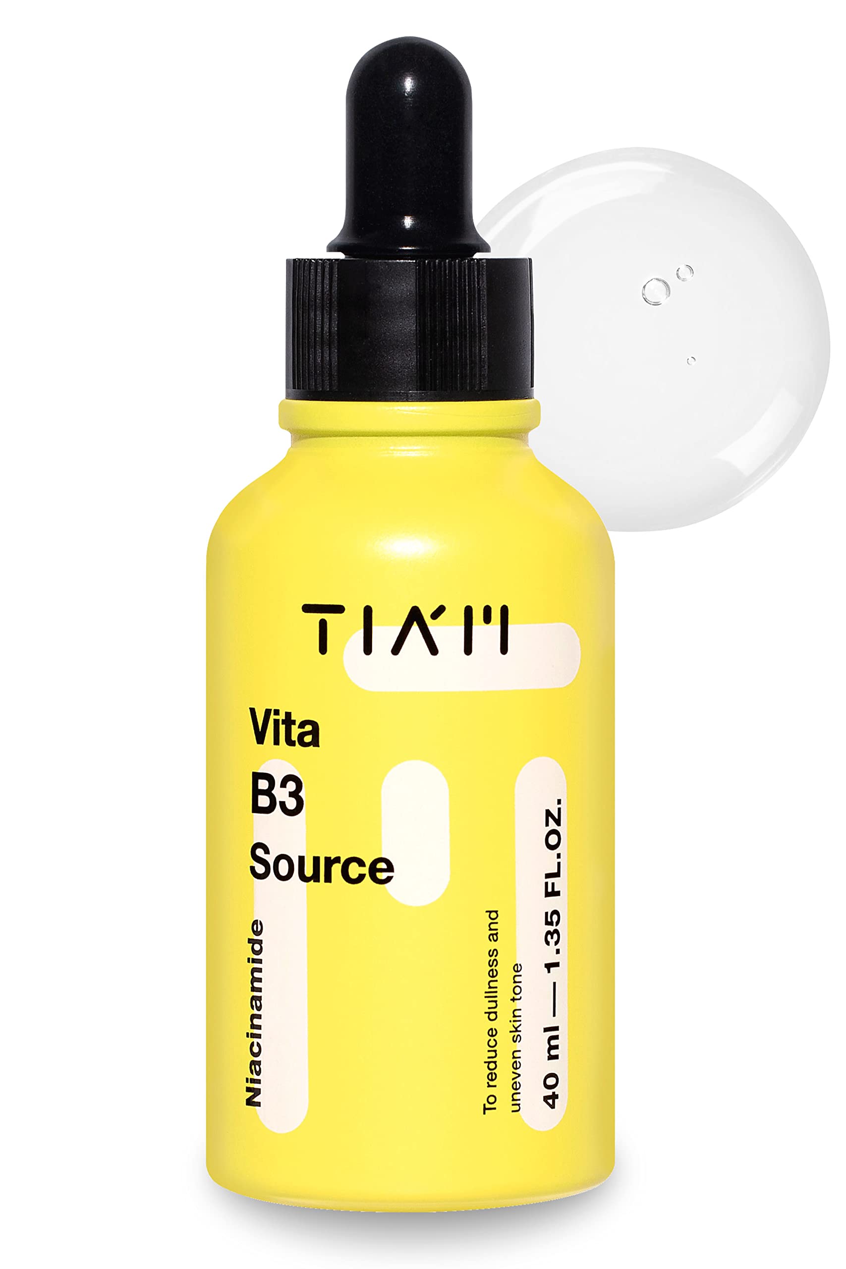 TIAM Vita B3 Source, Niacinamide Serum, 10% Niacinamide (Vitamin B3), 2% Arbutin Serum, Age spot, Hyperpigmentation, Dark spot, 1.35 Oz