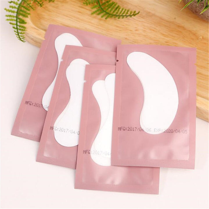 Pink: Kawagirl, 100 Pairs Setï¼ŒEye Gel Patches, Under Eye Pads Lint Free Lash Extension Eye Gel Patches For Eyelash Extension (Pink)