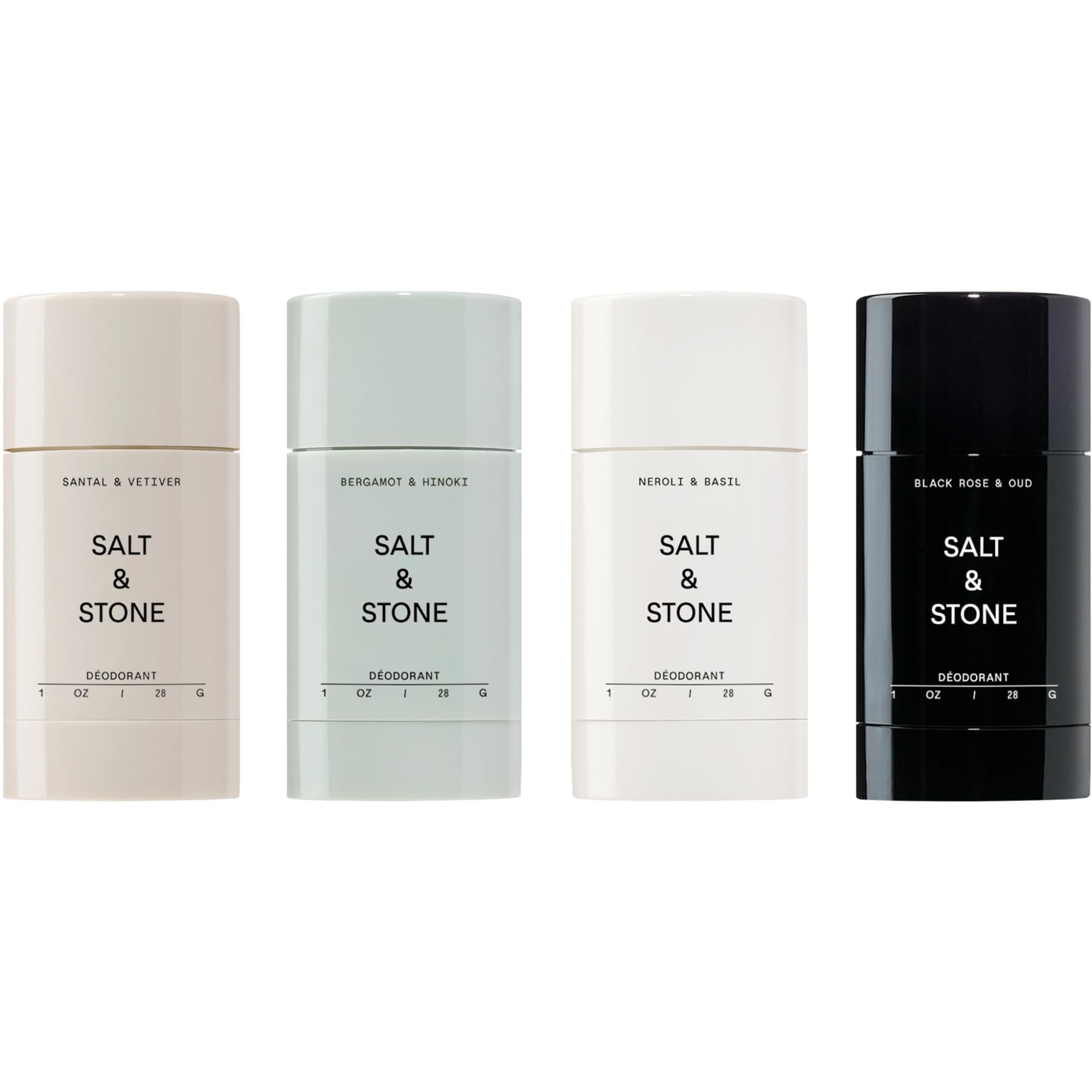 SALT & STONE Aluminum Free Deodorant | Extra Strength 48 Hour Protection for Women & Men | Made with Seaweed Extracts, Shea Butter & Prebiotics (Mini Deodorant Discovery Set)