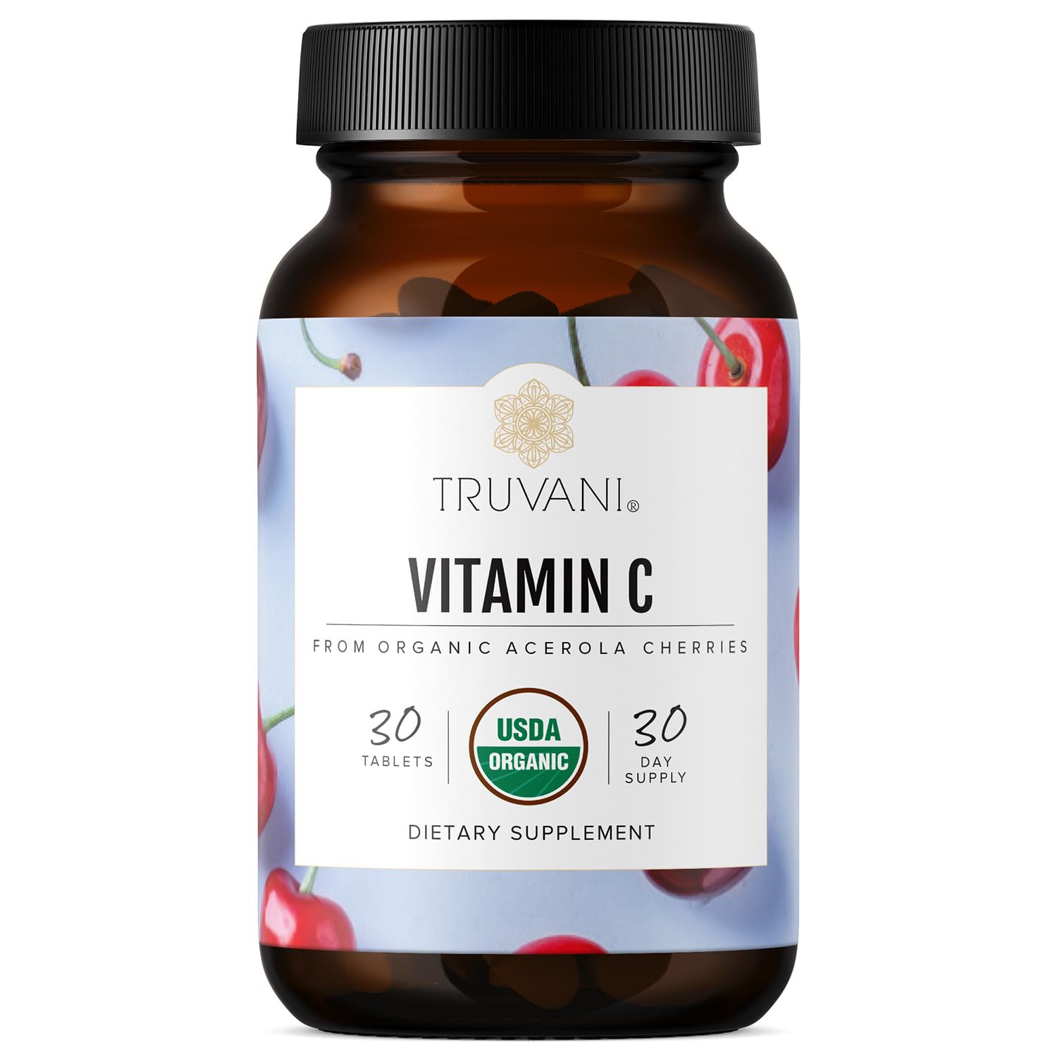 Truvani Vitamin C | USDA Organic | High Absorption, Antioxidant Supplement, Higher Bioavailability Immune System Support | Made with Real Food | 30 Servings