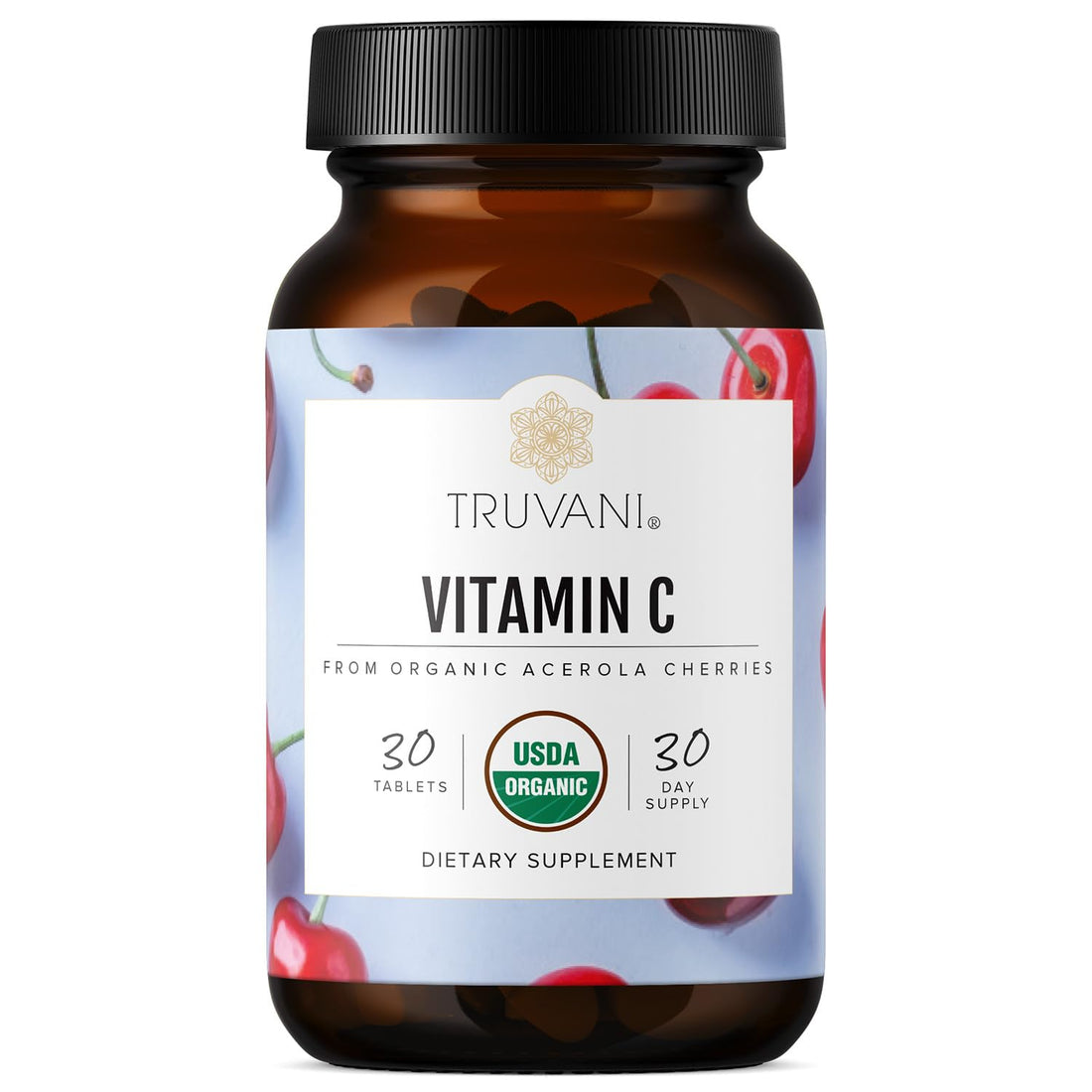 Truvani Vitamin C | USDA Organic | High Absorption, Antioxidant Supplement, Higher Bioavailability Immune System Support | Made with Real Food | 30 Servings