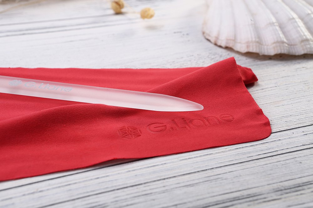 Crystal Nail File With Swarovski Crystals ‚¬Œ G.Liane Professional Nail File In Case Manicure Pedicure Kit For Natural Nails Acrylic Nails Gels Nails Manicure Tools For Home And Salon (Red Bubble)