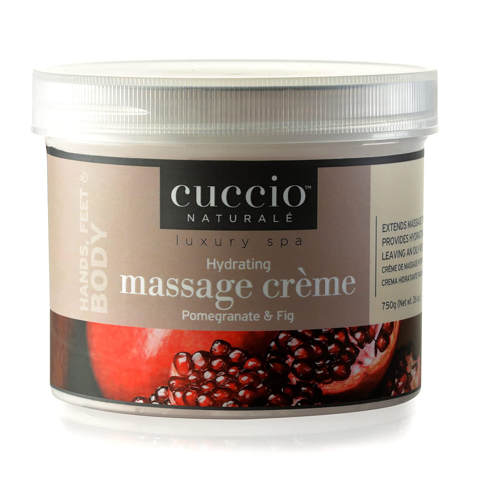 Cuccio Hydrating Massage Cream | Pomegranate and Fig | Body & Facial | For Men & Women | Ideal for Daily Use - 750 G